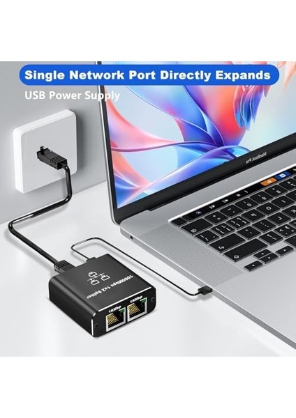 1 Gigabit Ethernet Anahtarı 2 Bağlantı Noktalı 1000MBPS, RJ45 1 Ila 2 Ethernet Splitter, RJ45 Lan Ağ Anahtarı 1-2 Gigabit Ağ Bölücü, Bilgisayar, Hub, Anahtar, Yönlendirici ZR861