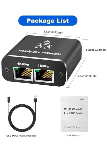1 Gigabit Ethernet Anahtarı 2 Bağlantı Noktalı 1000MBPS, RJ45 1 Ila 2 Ethernet Splitter, RJ45 Lan Ağ Anahtarı 1-2 Gigabit Ağ Bölücü, Bilgisayar, Hub, Anahtar, Yönlendirici ZR861
