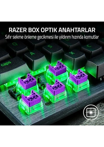 Huntsman V3 x Tenkeyless (Mor Anahtar) - Espor Için Optik Klavye (Sayısal Tuş Takımı Tasarımı Yok, Programlanabilir Tuşlar, Rgb Teknolojili) Qwerty Tr-Düzen | Siyah