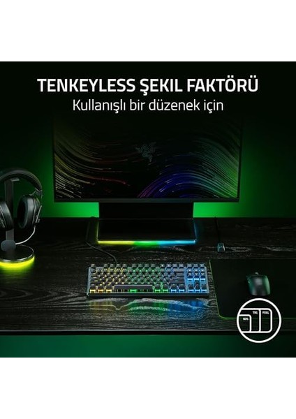Huntsman V3 x Tenkeyless (Mor Anahtar) - Espor Için Optik Klavye (Sayısal Tuş Takımı Tasarımı Yok, Programlanabilir Tuşlar, Rgb Teknolojili) Qwerty Tr-Düzen | Siyah