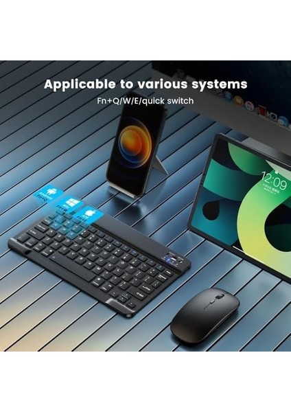 Bluetooth Kablosuz Ingilizce Şarjlı Klananye Alüminyum Alışım Bluetooth Mini Mouse Süper Hafif Taşınabillir Bluetooth Eşleştirmeli Midi Klananye 25CM x 15CM, Coverzone