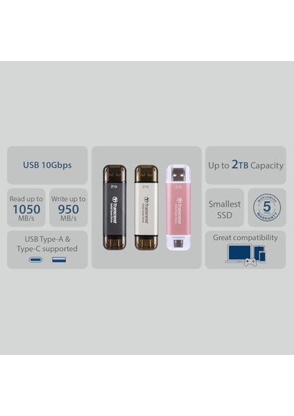 512 GB Harici SSD ESD310C USB 10 Gbit/s