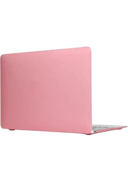 Macbook Air M1 Kılıf 13 Inç Mat Buzlu Flu (Touchıd'li M1 Air) A2337 A2179 A1932 ile Uyumlu Pembe