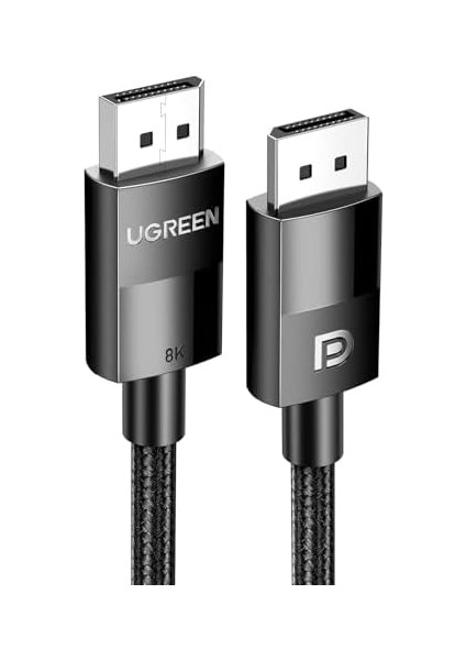 8k Displayport Kablosu 1.4 Dp Kablosu Displayport Dp Dp Kablosu Desteği 8k 60Hz, 4K 144Hz, 1080P 165Hz Hdtv'ler Için Hdr Video, Monitör, Grafik Kartı, Bilgisayar (2m)