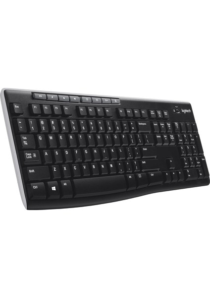 K270 Kablosuz Klavye, Tuş Takımı, Sıvı Dökülmesine Dayanıklı, 10 M Kullanım Mesafesi, Türkçe Q Klavye, Siyah