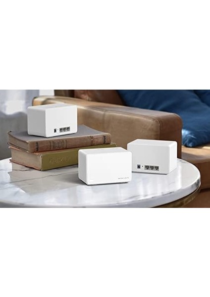 Halo H80X(3-PACK), AX3000MBPS, Dual-Band, Gigabit Portları, 150'YE Kadar Cihaz Bağlanabilir, 650 M²'ye Kadar Kapsama, Akıllı Bağlantı, Mobil Uygulama ile Kolay Kurulum, Wi-Fi 6 Mesh Sistemi