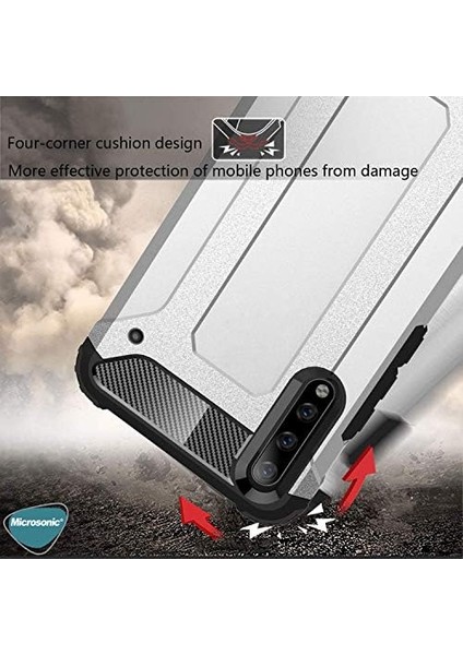 Huawei Y8P Için Kılıf Rugged Armor Kırmızı [Y8P ile Uyumlu Kılıf - Kırmızı]
