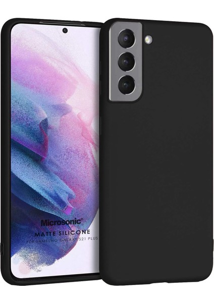 Matte Silicone Samsung Galaxy S21 Plus Için Kılıf Siyah [galaxy S21 Plus ile Uyumlu Kılıf - Siyah]