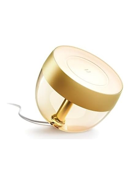 Hue Iris Akıllı Masa Lambası V4 [altın], Bluetooth, Alexa, Google Assistant ve Apple Homekit ile Çalışır