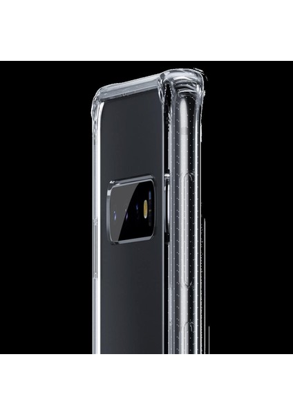 9041 Galaxy S10 ile Uyumlu Kılıf, Magic Crystal Clear Glass Case, Renksiz