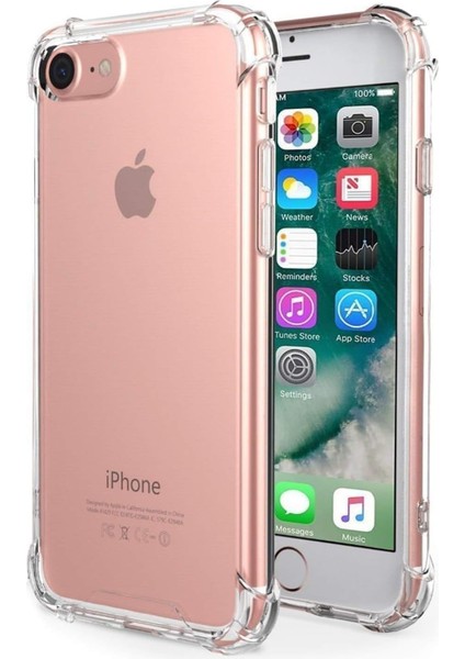 iPhone 7/8/se 2020/SE 2022 Uyumlu Darbe Önleyici Sararmaya Dayanıklı Airbag Korumalı Ultra Slim Tpu Şeffaf Silikon Kılıf (Şeffaf, iPhone 7/8/se 2020/SE 2022)
