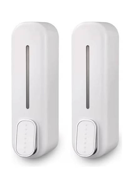 2 Adet Beyaz Duvara Monte Sıvı Sabunluk - 300 Ml, Şık & Dayanıklı Dispenser, Banyo ve Mutfak Için