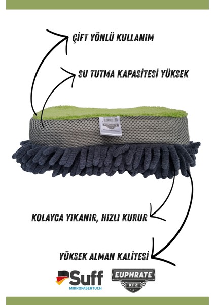 Jumbo Çift Yönlü Oto Yıkama Süngeri 22x10 Cm Yeşil, Oto Bezi, Araç Bezi, Köpük Süngeri fiyatları