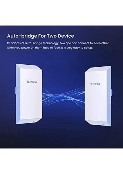 O1 Dış Mekan Erişim Noktası N300 Mbps, Cpe 2.4ghz, Pasif Poe, Kablosuz Köprü 8 Dbi Iletim 500M, Özel Isp Erişimi Veya Gözetimi Için Kablosuz Ptp ve Ptmp, Beyaz