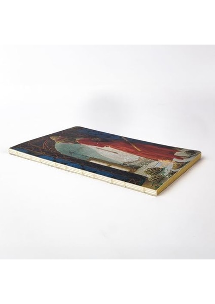 Kaplumbağa Terbiyecisi, Osman Hamdi Bey 1906, Vintage Defter Vıı, Çizgisiz, 96 Sayfa, Iplik Dikiş, Esnek Kapak, Yaldızlı Oval Kenar, Tuval Doku, 90 Gram, Fildişi Renk, 14,8X21X1CM