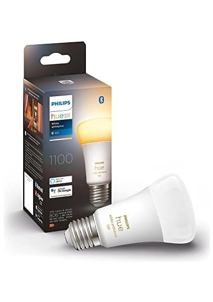 Huewa 8-75W Beyaz Ambiyans Akıllı E27 LED Ampul, Bluetooth Özellikli
