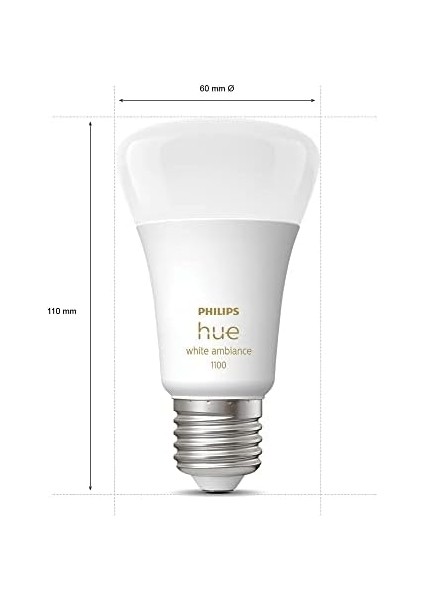 Huewa 8-75W Beyaz Ambiyans Akıllı E27 LED Ampul, Bluetooth Özellikli
