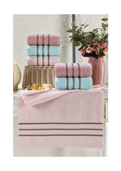 Textıle Soft Harmony Pastel Serisi 6'lı Havlu Seti 50X85