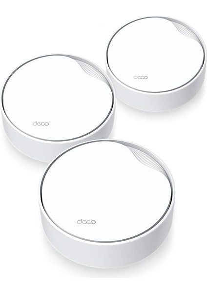 Deco X50-POE(3-PACK), AX3000 Mbps, Poe Destekli, Dual-Band, 2,5gbps Ethernet Portu, 150 Cihaza Kadar Bağlantı, 600 M² 'ye Kadar Kapsama, Mobil Uygulama ile Kolay Kurulum, Wi-Fi 6 Mesh Sistemi