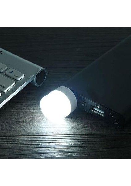 USB LED Küçük Beyaz Işık, USB Mini LED Lamba, Koridor, Tuvalet, Oturma Odası, Çocuk Odası Için Rehber Gece Aydınlatma Işığı (2 Adet)