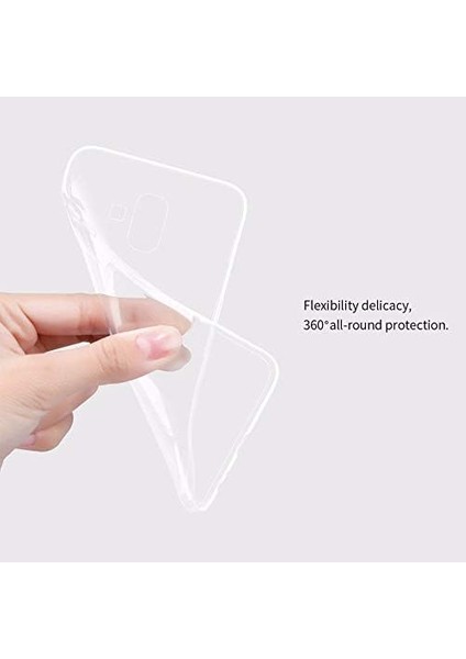 Samsung Galaxy J6 Plus Için Kılıf Transparent Soft Beyaz [galaxy J6 Plus ile Uyumlu Kılıf - Beyaz]