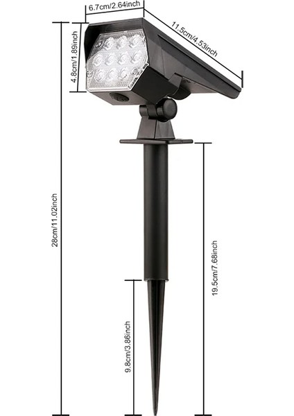 Güneş Enerjili Solar LED Lamba Bahçe 10 Ledli Peyzaj Işıkları Yürüyüş Yolu 1 Adet modelleri