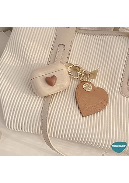 Airpods 4.nesil/anc Kılıf Süslü Kalp Desenli Kırmızı [airpods 4 ile Uyumlu Kılıf - Kırmızı]