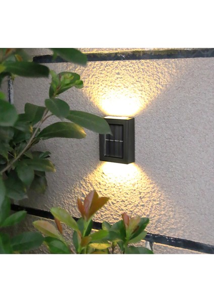 Güneş Enerjili Solar Lamba Aplik LED Teras Bahçe Veranda Çift Taraflı 1 Adet
