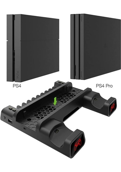Pro ve Slim Için Fanlı Dikey Soğutucu ve Kol Şarj Edici Organizatör Stand TP4-882