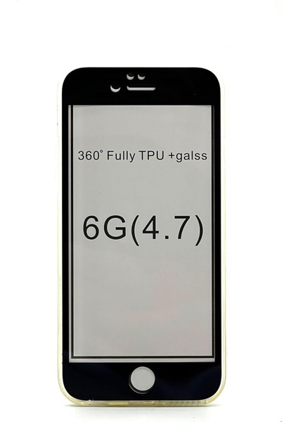 6 Plus / 6s Plus Uyumlu Önlü Arkalı 360 Kaplayan Silikon Kılıf (Siyah)