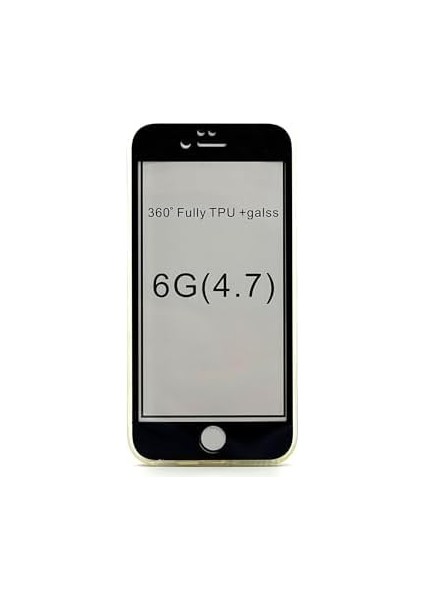 6 Plus / 6s Plus Uyumlu Önlü Arkalı 360 Kaplayan Silikon Kılıf (Siyah)