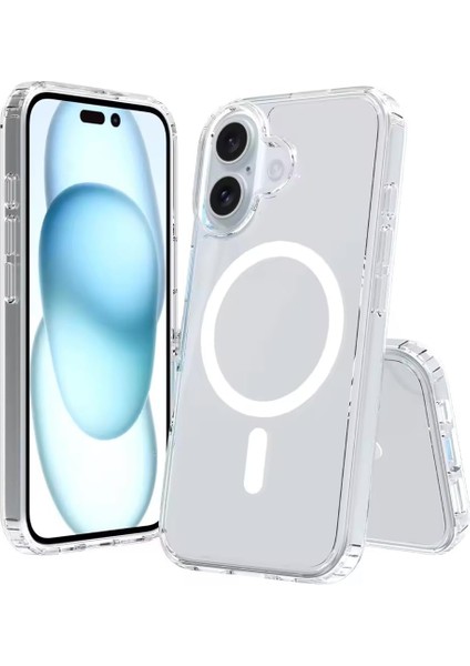 Aksesuar iphone 16 (6.1) ile Uyumlu Kablosuz Şarj Destekli Şeffaf Kılıf- iphone 16 (6.1) With Wireless Charging Support Compatible Transparent Case (Iphone 16 (6.1)