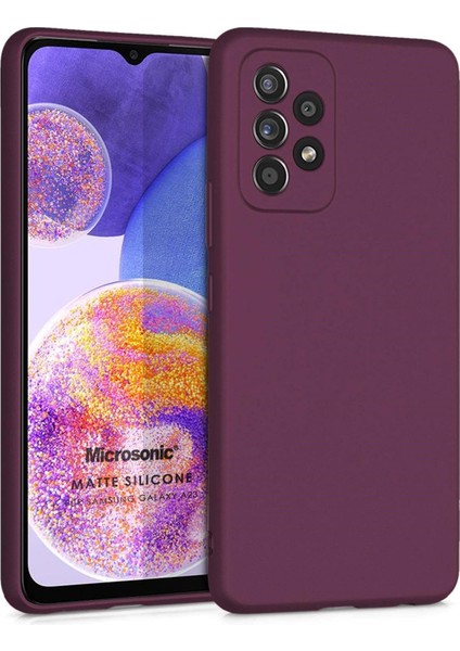 Matte Silicone Samsung Galaxy A23 Için Kılıf Mor [galaxy A23 ile Uyumlu Kılıf - Mor]