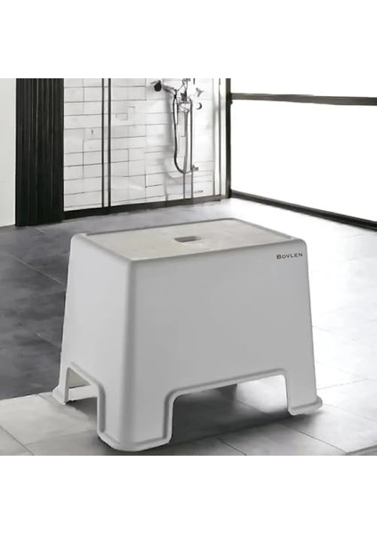 Banyo Taburesi - 150 kg Taşıma Kapasiteli Kaydırmaz Banyo Taburesi - Çocuk Taburesi - Basamak Tabure - 1. Sınıf Sert Plastik 21.5x 30 x 32 cm