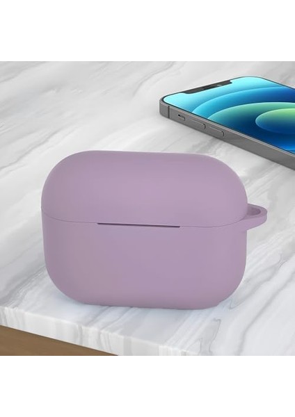 Airpods 3 ile Uyumlu Dışı Pürüzsüz Silikon Içi Kadife Cihazı Tam Saran ve Zamanla Bollaşma Yapmayan Silikon Kılıf (Gül Kurusu)