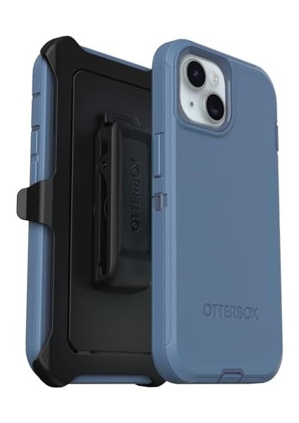 Defender Iphone 15 / Iphone 14 / Iphone 13 Için Kılıf, Darbeye Dayanıklı, Düşmeye Dayanıklı, Ultra Sağlam, Koruyucu Kılıf, 5x Askeri Standartlara Göre Test Edilmiştir, Mavi