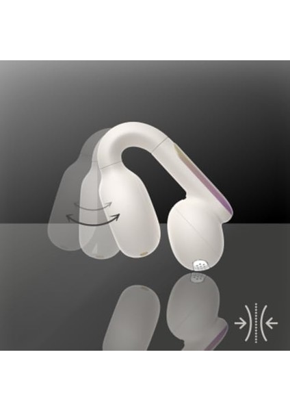 Openbuds TW980 Kulak Içi Kulaklık, Bej, Kablosuz Bluetooth Oyun Müzik Kulaklığı, Açık Kulak Klipsi Tasarımı, Sesli Aramalar Için Gürültü Engelleme, 6,5 Saat Pil Ömrü