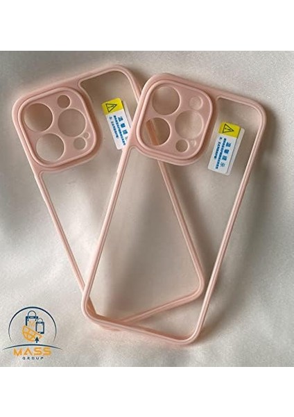 iPhone 14 Pro ile Uyumlu Köşeleri Renkli Şeffaf Kamera Çerçeve Korumalı Ice Silikon Telefon Kılıfı,esnek Ince Geliştirilmiş Dayanıklı Darbe Karşıtı Koruyucu Yeni Nesil Tasarım(Bej Rengi)