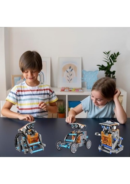 Robot Oyuncak 13-In-1 Eğitici Bilim Kiti Güneş Enerjisiyle Çalışan Kendin Yap Robot Bilim Kiti, Eğitici Bilim Kiti Oyuncağı, 8-12 Yaş Aralığı Için Bilim Kiti