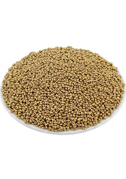 Mat Kaplama Altın (11/0) 2 mm Kum Boncuğu 90 gr