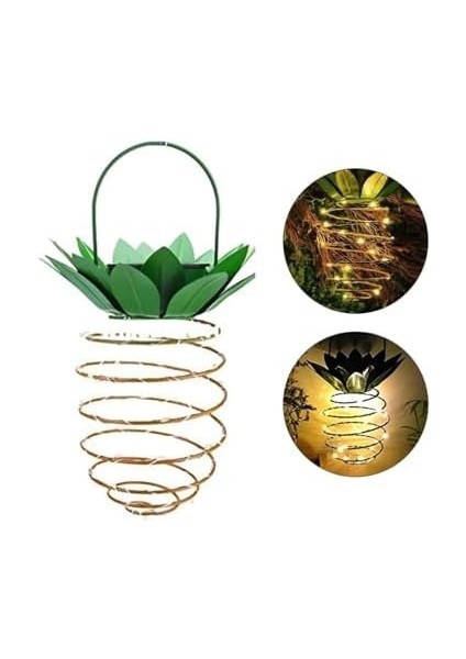 Solar Güneş Enerjili, 30 LED Ananas Bahçe Lambası, IP66 Su Geçirmez, Bahçe, Teras, Veranda, Yol, Ev, Balkon, Çit Aydınlatması, Asılabilir Peri LED Solar Bahçe Aydınlatması