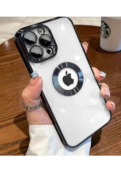 Aks iphone 13 Pro Uyumlu Lens Korumalı Lazer Kılıf Siyah