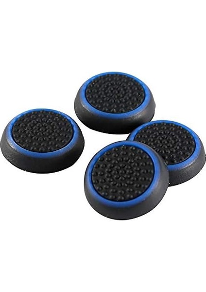 4 Adet Silikon Başparmak Kavrama Kapağı Gamepad Joystick Cap Thumb Stick Cover Ps3 Ps4 Için (Mavi)