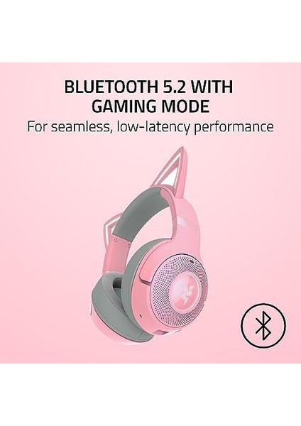 Kraken Kitty V2 Bt - Kitty Kulaklı Kablosuz Bluetooth Rgb Kulaklık (Bluetooth 5.2, Triforce 40 mm Sürücüler, Entegre Işınlama Gürültü Önleyici Mikrofon, 40 Saate Kadar Pil Ömrü) Kuvars Pembe fiyatları