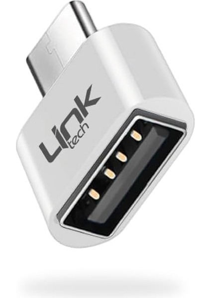 Macbook Android Windows Apple Ile Uyumlu 3.0 USB - Type-C Dönüştürücü Otg Metal Adaptör Linktech O192 (Gri)