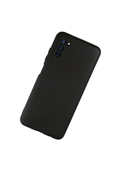 Samsung Galaxy A03S Kılıf Kamera Korumalı Yumuşak Dokulu Silikon - Siyah