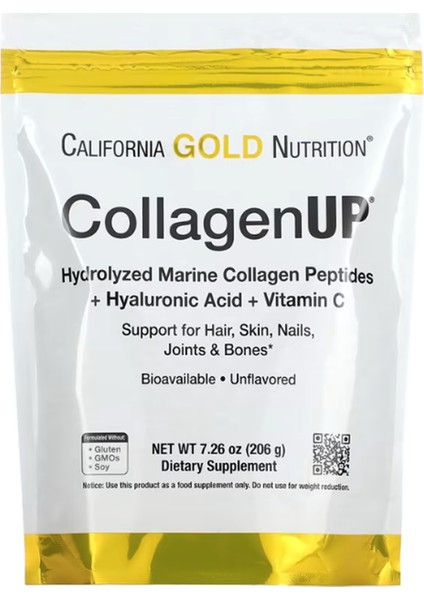 , Collagenup, Hydrolyzed Marine Collagen Hyaluronic Acid And Vitamin C, Unflavored, (206 Gr).abd MENŞEI.03941