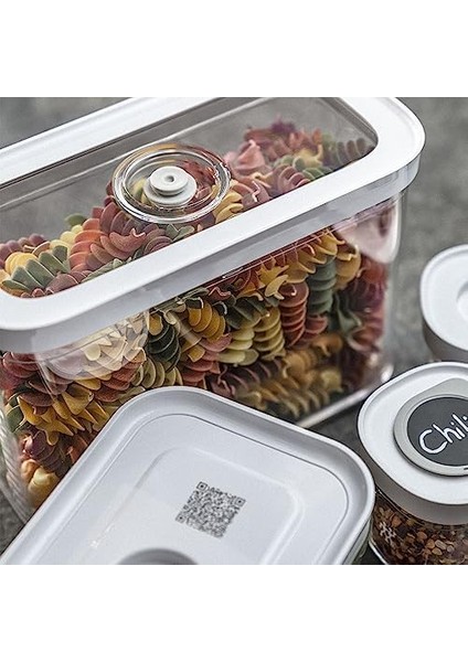 Fresh & S Cube Saklama Düzenleyici, 5 Parçalı Orta Set, Kiler Düzenleyiciler ve Depolama, Plastik, Bpa Içermeyen Hava Geçirmez Kuru Gıda Saklama Kabı Badem, Muz Cipsi, Kuruyemiş ve Daha