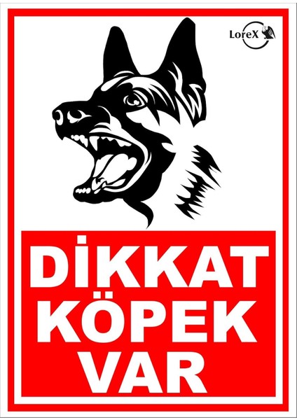 Dikkat Köpek Var Pvc Uyarı Levhası