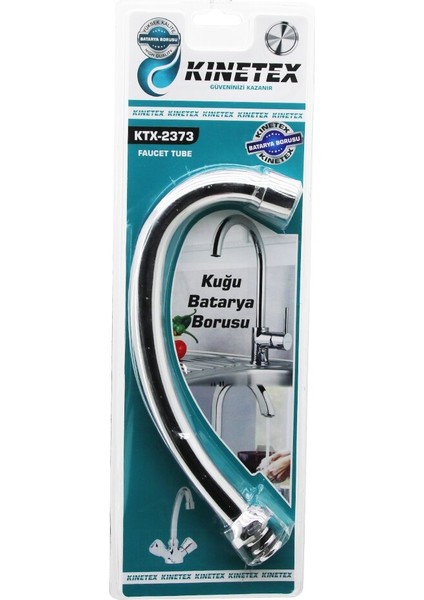 Kuğu Evye - Lavabo Batarya Borusu Süzgeçli Uç Krom Kaplama